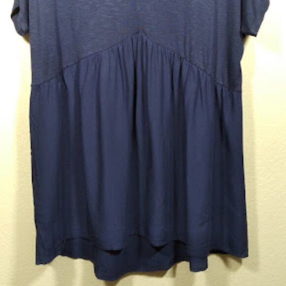 Jessica Simpson Navy Blue Maternity Short Sleeve Top Size Large - Picture 6 of 13